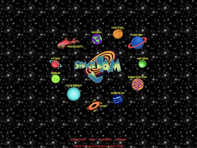 Space Jam 1996 Website